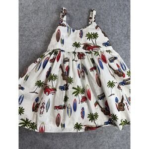Pacific Legend Apparel Girls Hawaiian Dress Size 3 4 Cotton Woodies Surfboard